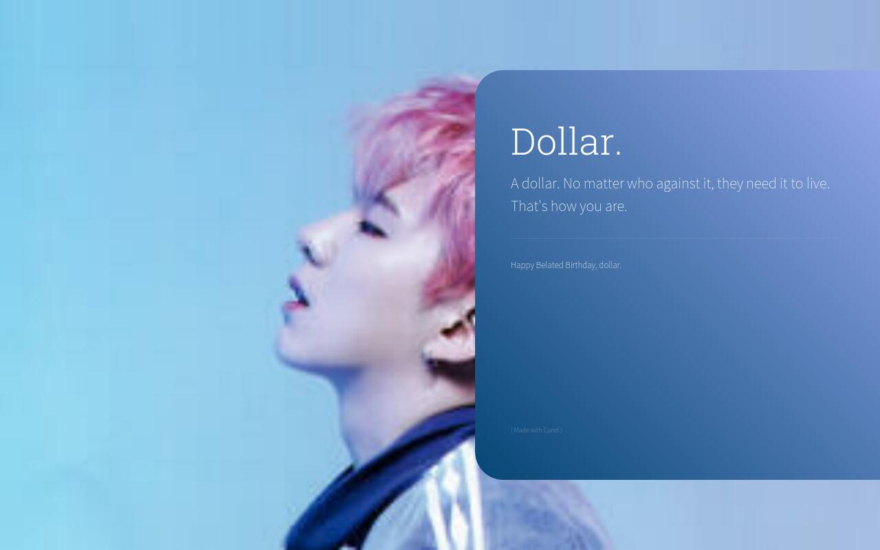 Carrd profile picture for @dollar